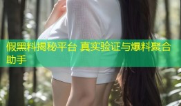 假黑料揭秘平台 真实验证与爆料聚合助手