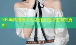 KEI黑料揭秘平台功能全览点击即知真相