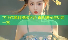 卞正伟黑料揭秘平台 真相曝光与功能一览