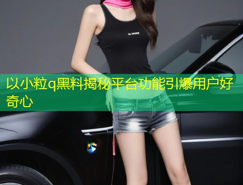 以小粒q黑料揭秘平台功能引爆用户好奇心