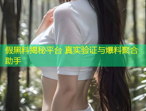 假黑料揭秘平台 真实验证与爆料聚合助手