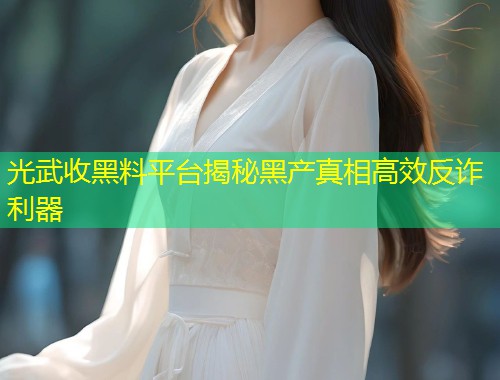 光武收黑料平台揭秘黑产真相高效反诈利器